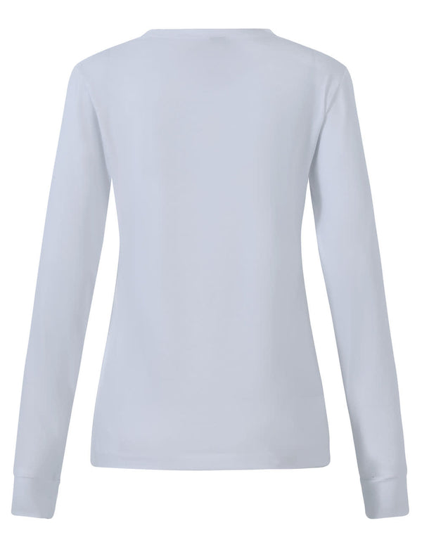 Ladies Premium Cotton Face L/S Tee Shirt [53-TS48]