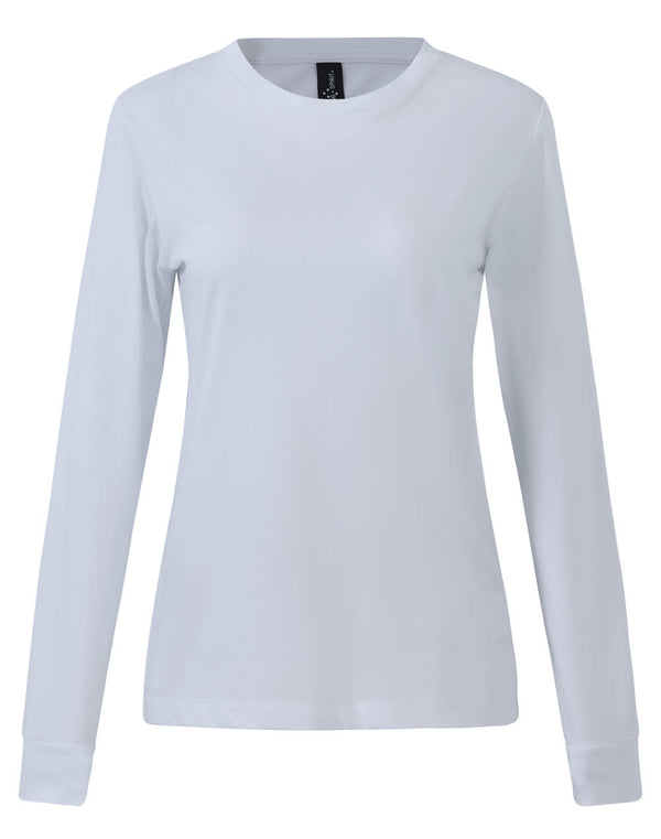 Ladies Premium Cotton Face L/S Tee Shirt [53-TS48]