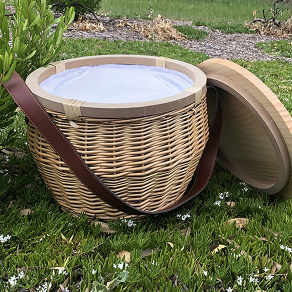 Scotch Wicker Picnic Cooler Basket Round [19-WCB001]