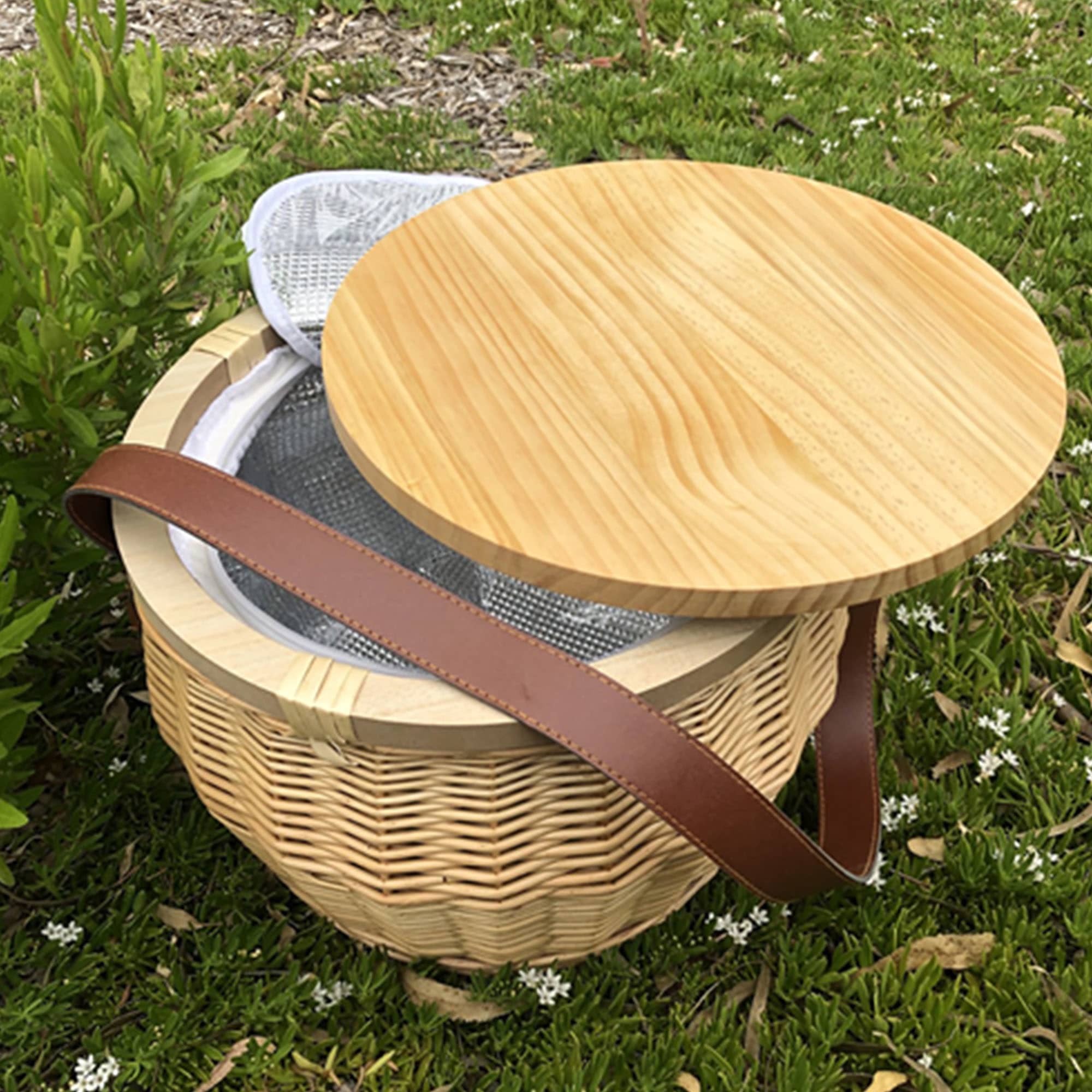 Scotch Wicker Picnic Cooler Basket Round [19-WCB001]