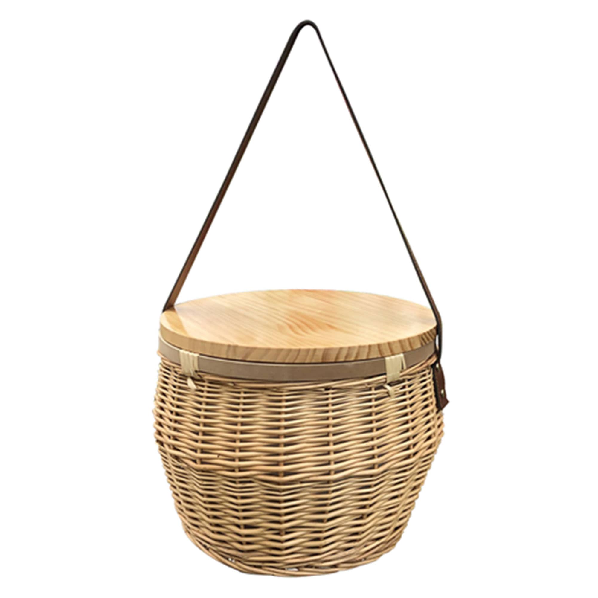 Scotch Wicker Picnic Cooler Basket Round [19-WCB001]