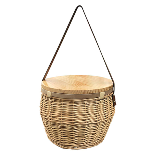 Scotch Wicker Picnic Cooler Basket Round [19-WCB001]