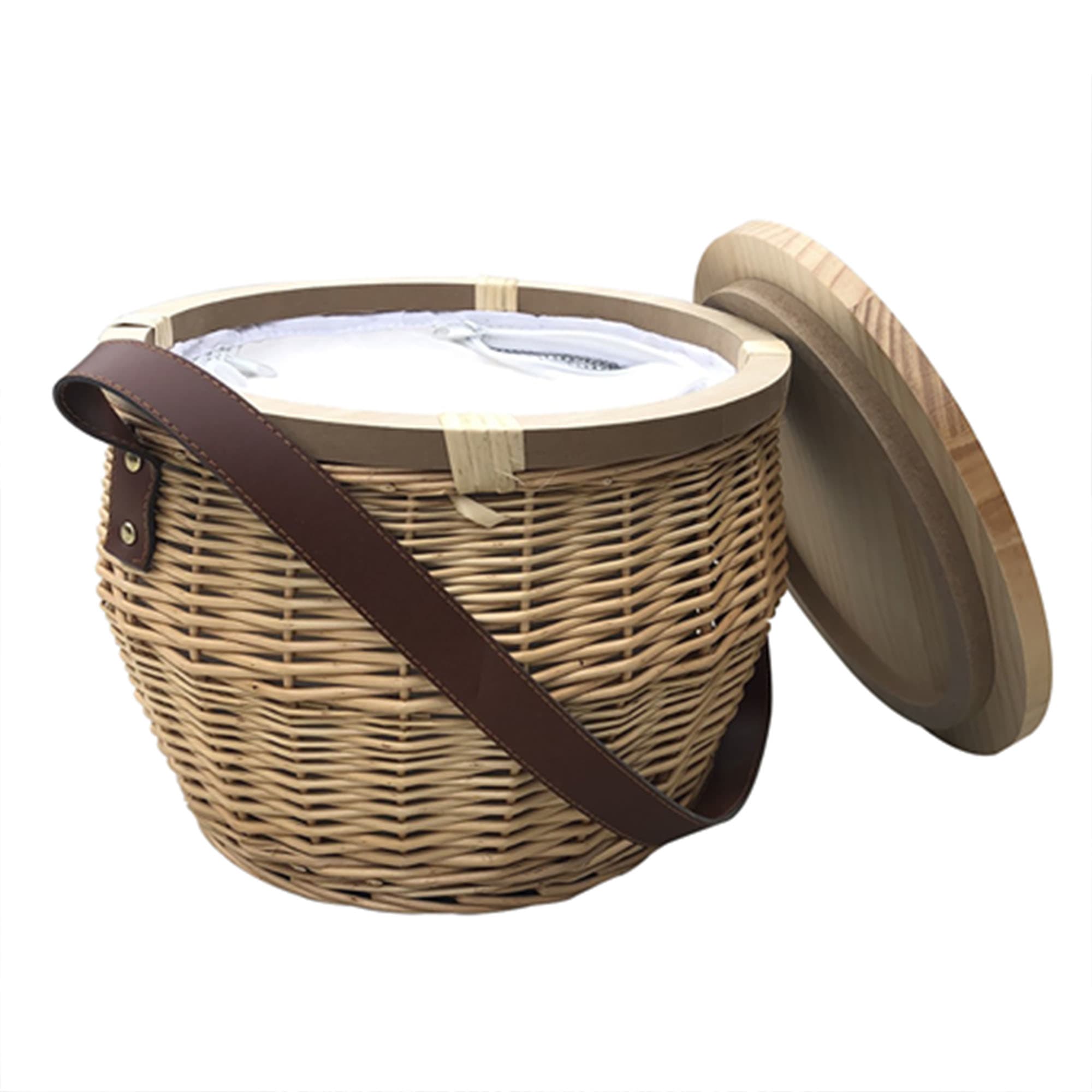 Scotch Wicker Picnic Cooler Basket Round [19-WCB001]