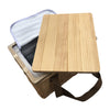 Gold Coast Wicker Picnic Cooler Basket Square [19-WCB002]