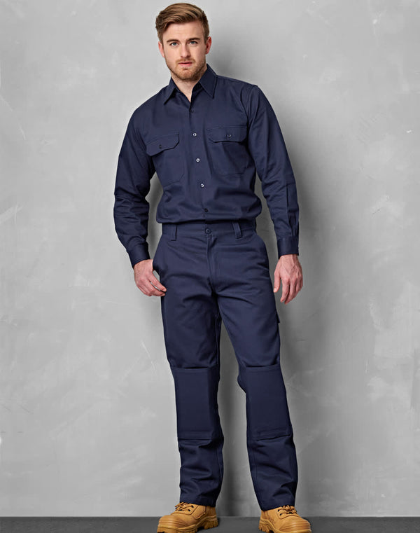 Mens Heavy Cotton Drill Cargo Pants [53-WP03]