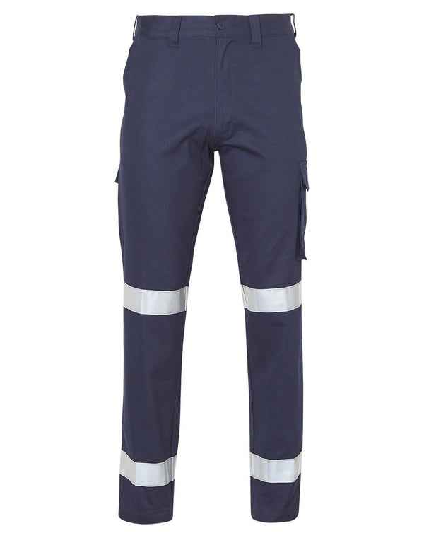 Long fit drill pants with 3M tapes / pocket on leg [53-WP13HV]