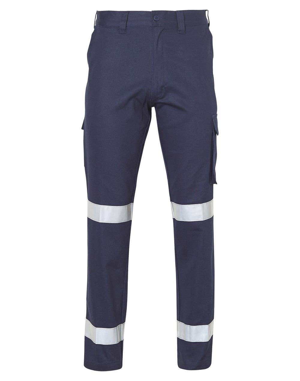 Long fit drill pants with 3M tapes / pocket on leg [53-WP13HV]