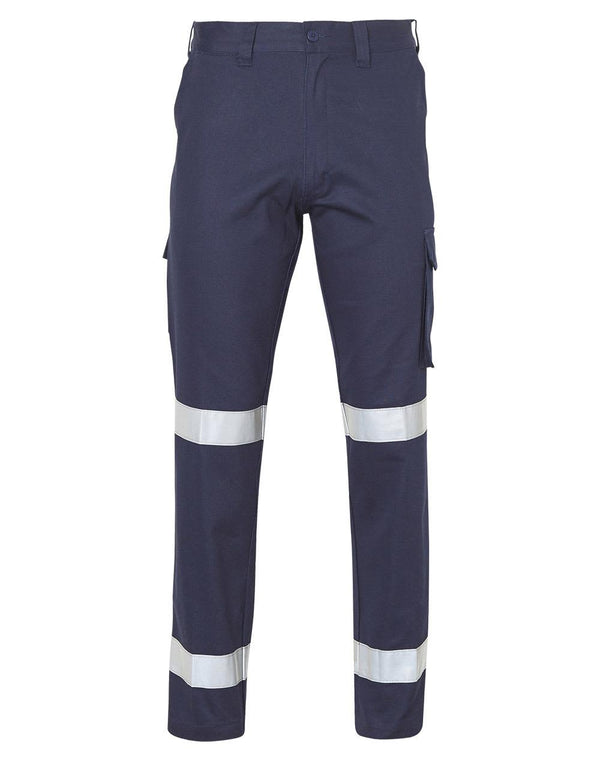 Long fit drill pants with 3M tapes / pocket on leg [53-WP13HV]