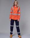 Ladies Heavy Cotton Drill Cargo Pants With Biomotion 3 M Tapes [53-WP15HV]