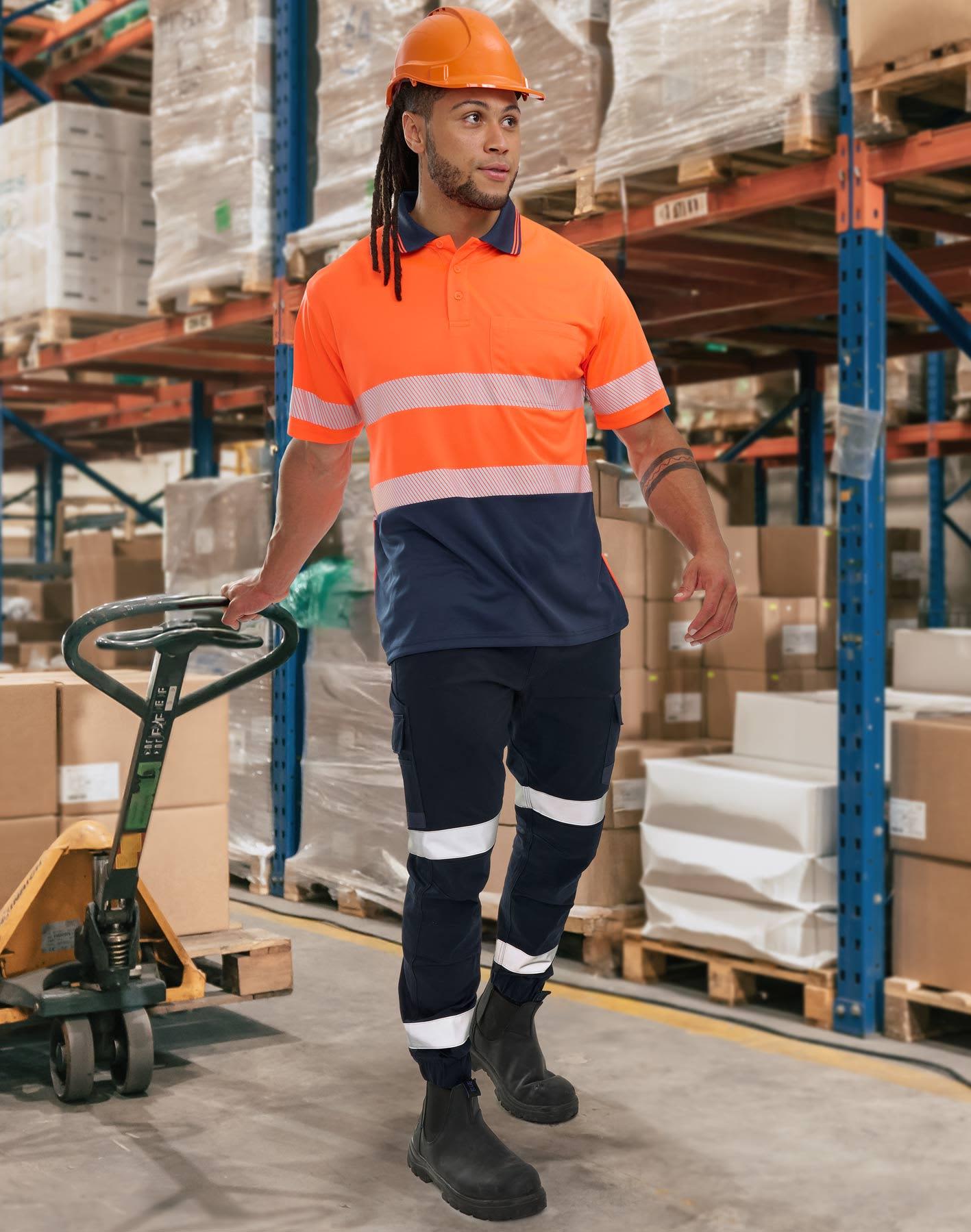Cotton Stretch Drill Cuffed Work Pants With Tapes [53-WP28HV]