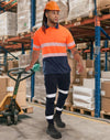 Cotton Stretch Drill Cuffed Work Pants With Tapes [53-WP28HV]