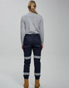 Cotton Stretch Drill Cuffed Work Pants With Tapes [53-WP28HV]