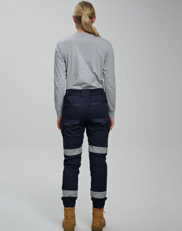 Cotton Stretch Drill Cuffed Work Pants With Tapes [53-WP28HV]