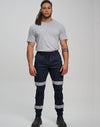 Cotton Stretch Drill Cuffed Work Pants With Tapes [53-WP28HV]