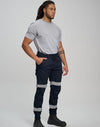 Cotton Stretch Drill Cuffed Work Pants With Tapes [53-WP28HV]