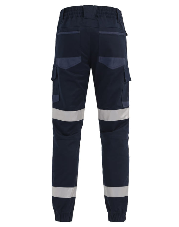 Cotton Stretch Drill Cuffed Work Pants With Tapes [53-WP28HV]