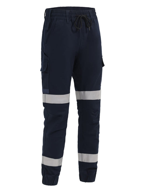 Cotton Stretch Drill Cuffed Work Pants With Tapes [53-WP28HV]