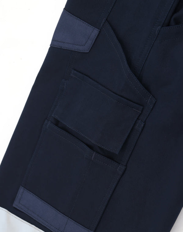 Cotton Stretch Drill Cuffed Work Pants With Tapes [53-WP28HV]