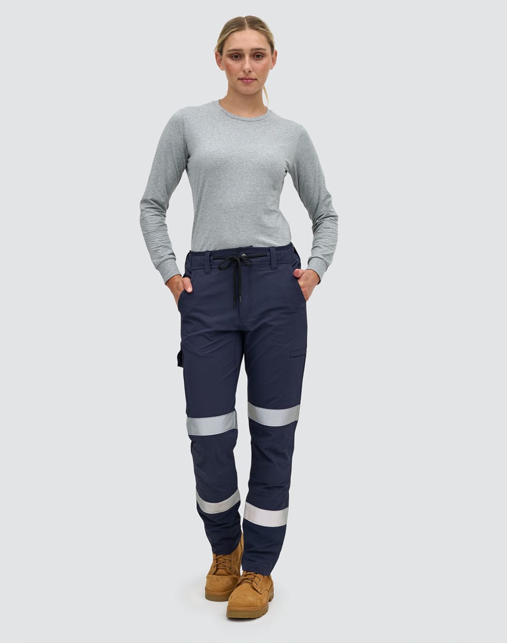 DWR Water Repellent Flexi Work Pants With Tapes [53-WP30HV]