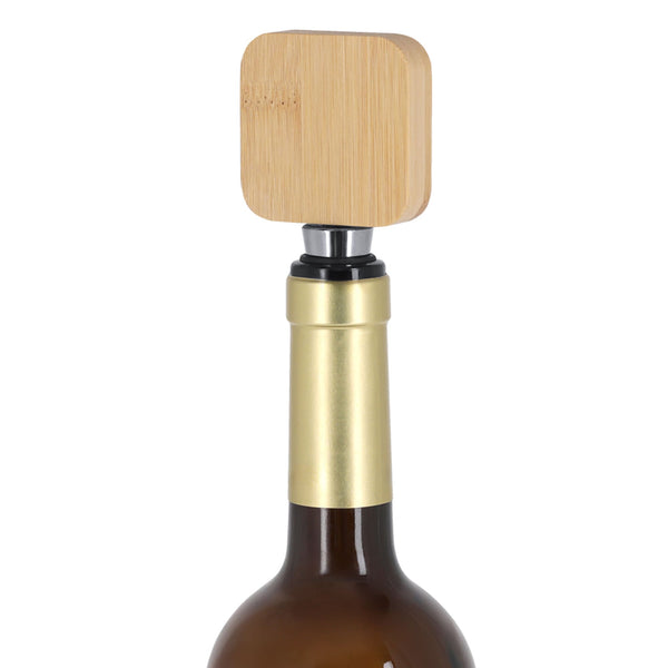 Bamboo Wine Stopper Opener [19-WS003]