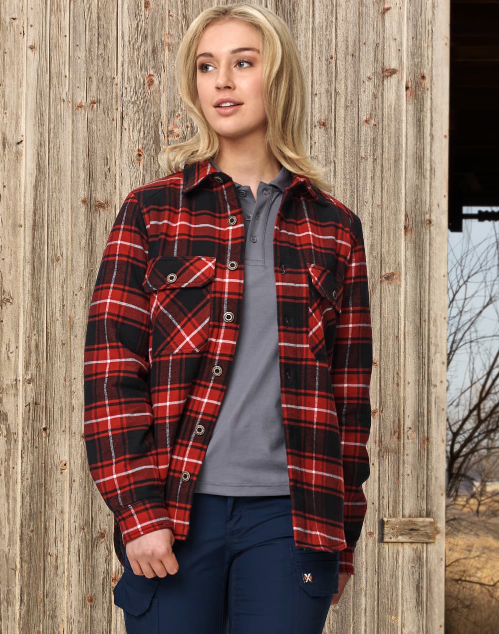 Adults Quilted Flannel Shirt [53-WT07]