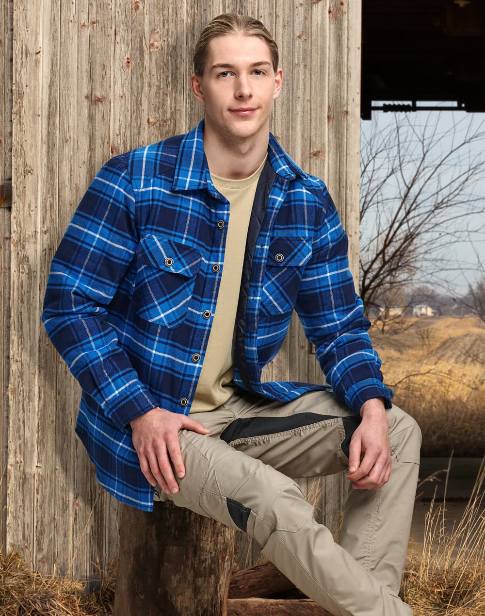 Adults Quilted Flannel Shirt [53-WT07]