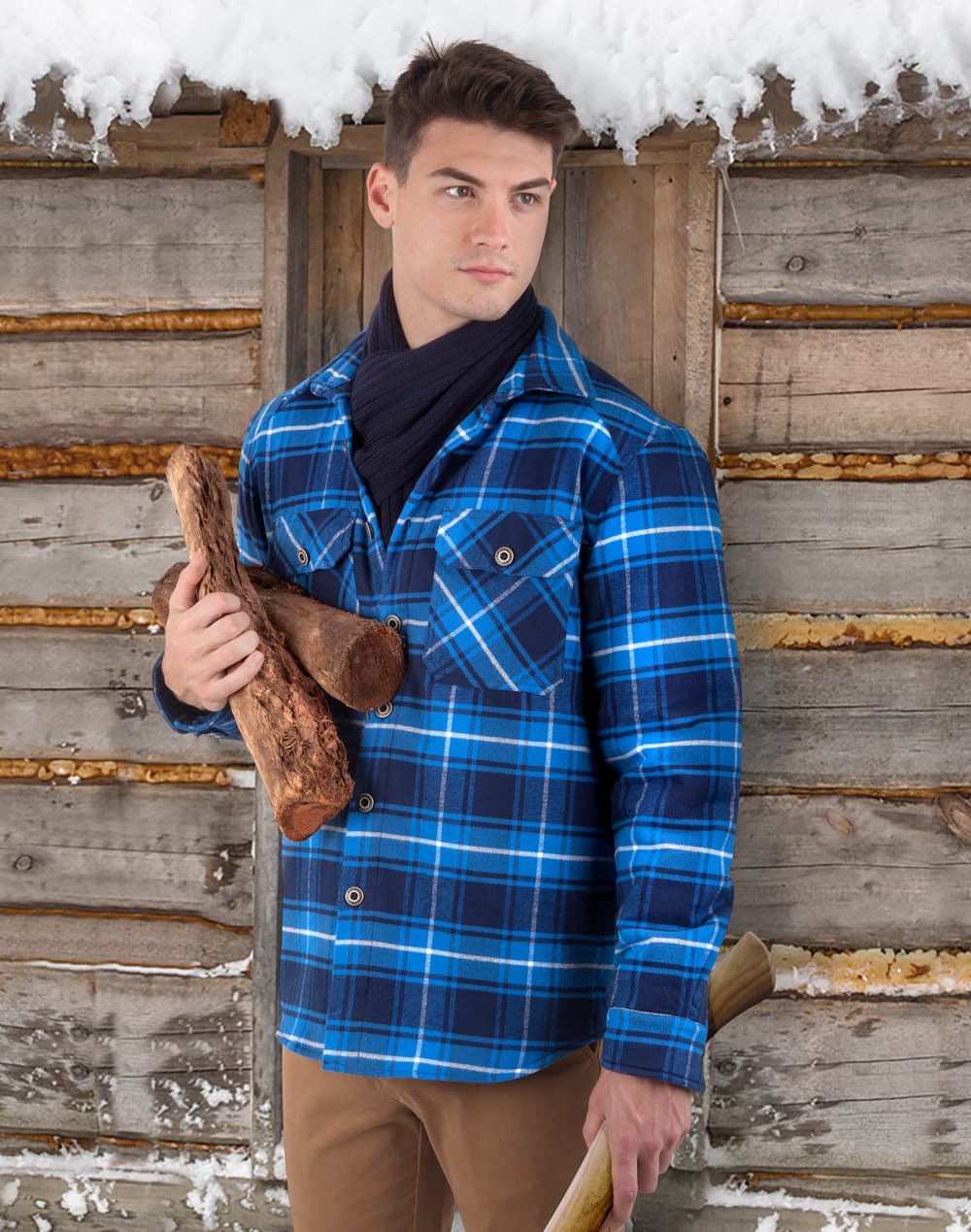 Adults Quilted Flannel Shirt [53-WT07]
