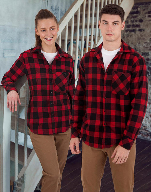 Unisex Flannel Plaid Shirt [53-WT11]