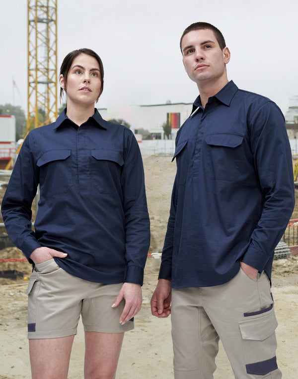 CoolBreeze Closed Front L/S Work Shirt [53-WT12]